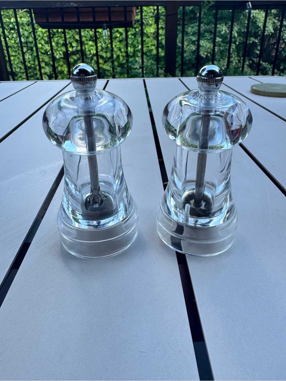 Peugeot Nancy - Clear Acrylic Salt and Pepper Mills - Set of 2